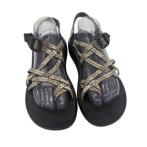 Chaco Z/Volv X2 Womens Sandal Beige Canvas Dual Adjustable Strap Slingback Sz 11